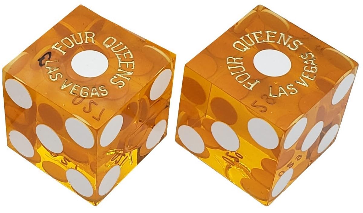 Authentic Las Vegas Casino Table-Played Craps Dice Pair Matching Serial Numbers