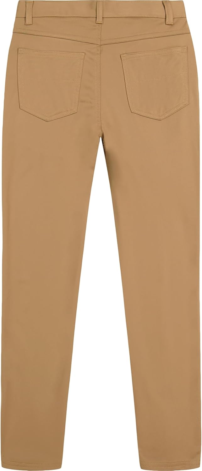 Izod Boys' School Uniform Twill Pants, Flat Front & Comfortable Waistband with 5 Pockets - Image 2