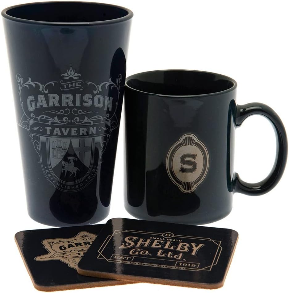 – PEAKY BLINDERS – Pck Glass XXL + Mug + 2 Coasters The Garrison