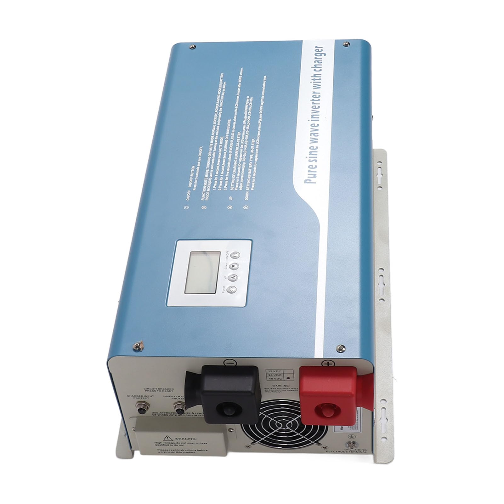 Inversor de onda sinusoidal pura 1000 W, montaje en pared, salida 110 vac, 220 vac, 230 vac, pantalla LCD, cargador para casa, autocaravana (12 V)