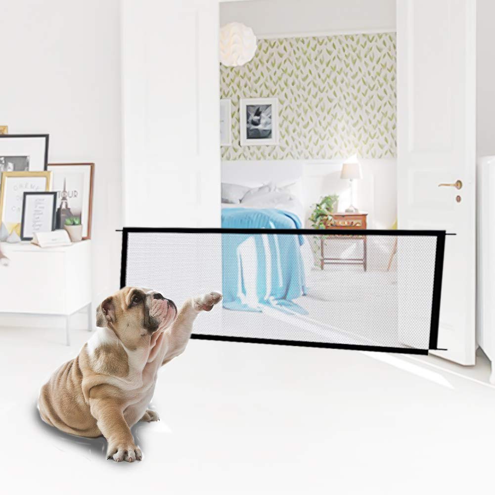 Safe Guard Isolated,Baby Gate for House Magic Gate for Dogs Pet Magic Gate Portable Folding Mesh Gate Indoor and Outdoor Safety Gate Install Anywhere
