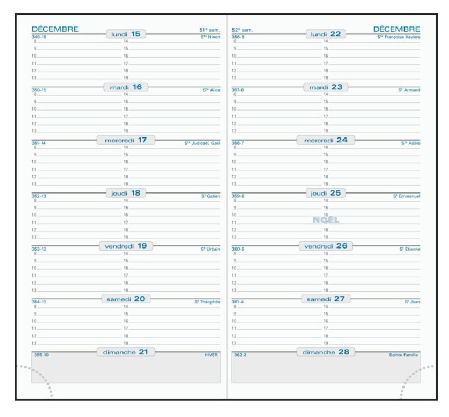 Exacompta 17870 Refill for Pocket Diary January to December 2015