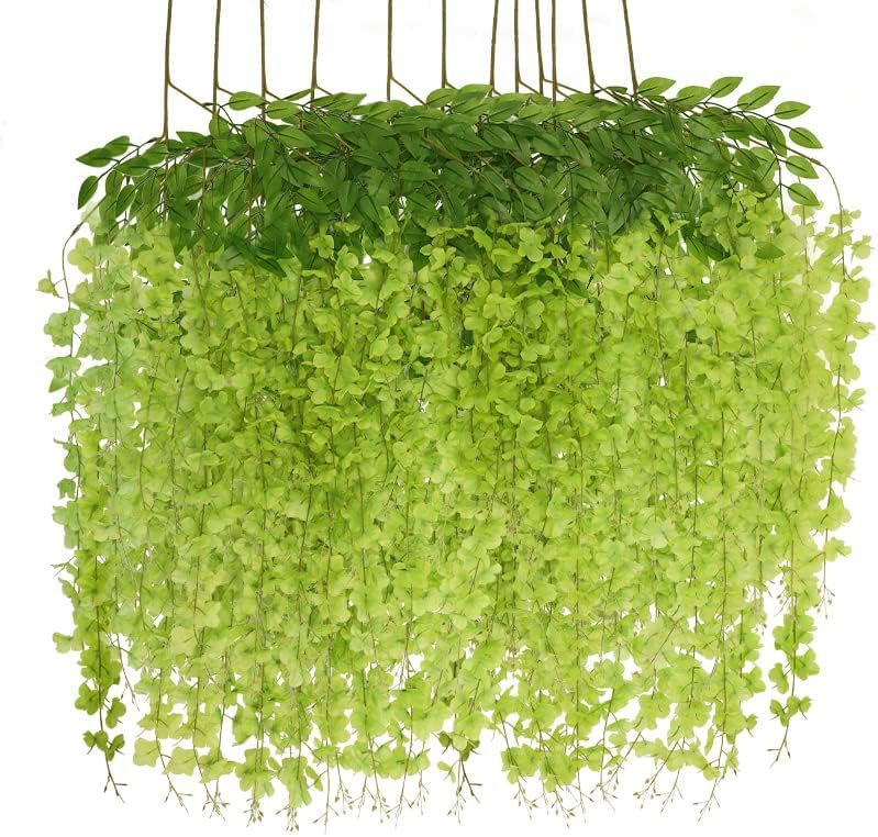 DecoraZone Pack of 6 Artificial Wisteria Vine 43.5 Inches Long Ratta Fake Wisteria Hanging Flower for Wedding Home Decoration Garland Long Silk Flowers String for Home Party (Green) (B0CTYHB7YR) Amazon Price History, Amazon Price Tracker