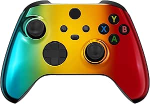 Custom Controllerzz Wireless Controller for Microsoft Xbox Series X/S &amp; Xbox One - Custom Soft Touch Feel - Custom Xbox Series X/S Controller (X/S Rainbow Chrome)