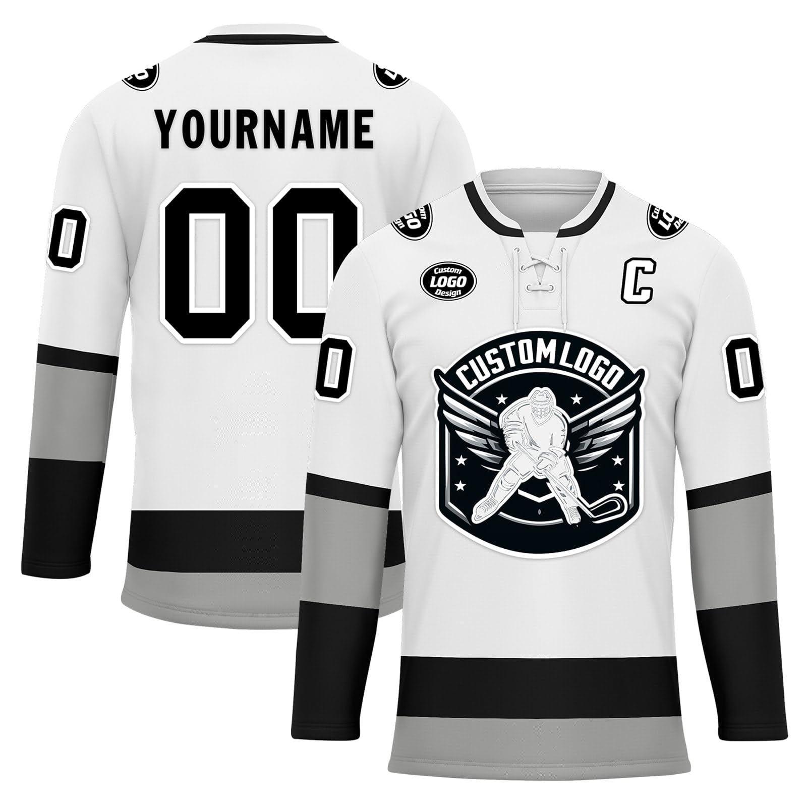 Custom Ice Hockey Jersey for Men Women Youth, Personalized Team Name Number Logo Practice Training Team Uniform
