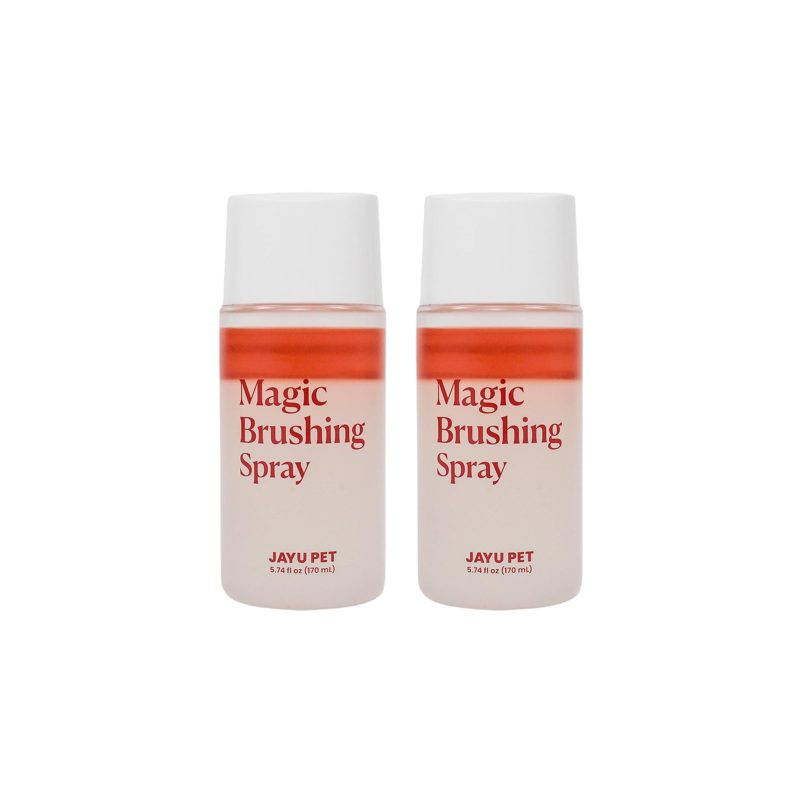 JAYU PET Magic Brushing Spray Refill Bottle 2EA - Detangling and Deodorizing Spray for Dog &amp; Cat