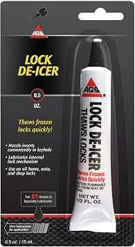 AGS MZ-1 Lock De-Icer Lubricant, 1/2 oz