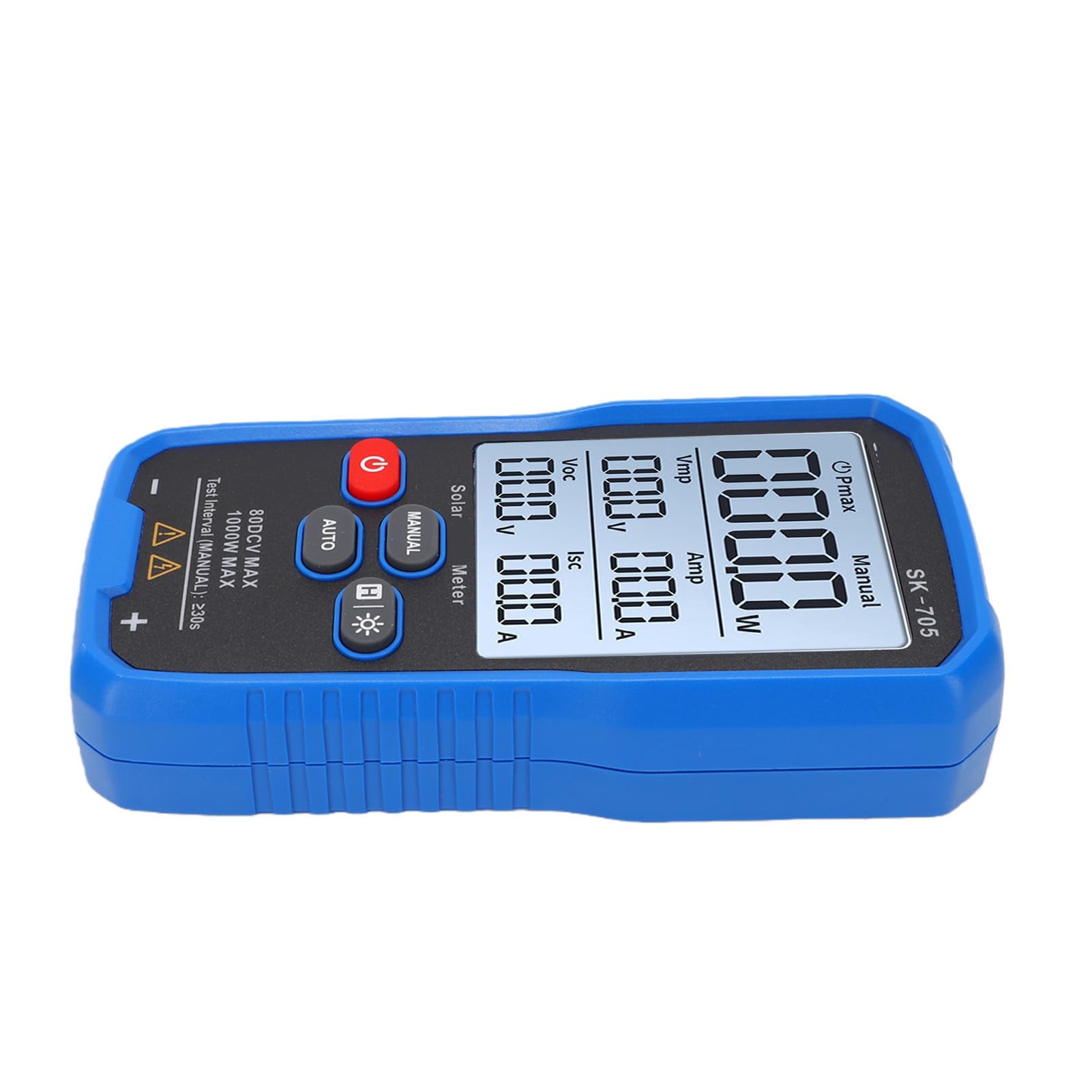 Eujgoov Tester per Pannelli Solari da 1000 W, Misuratore di Potenza Fotovoltaico Portatile con Display LCD MPPT da 3,2 Pollici per la Risoluzione dei Problemi dei Moduli Fotovoltaici