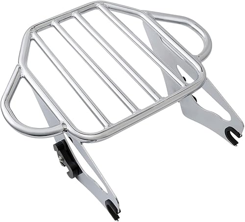 XFMT respaldo desmontable, ajustable, para motocicleta, ideal para colocar el equipaje., Plateado