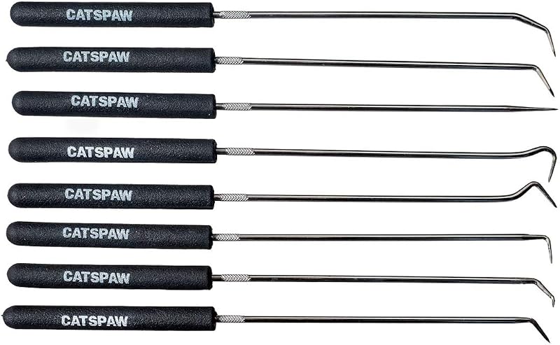 Mayhew Tools 17990 Hook & Pick Set,9-3/4” Long, 8-Piece, multi, one size