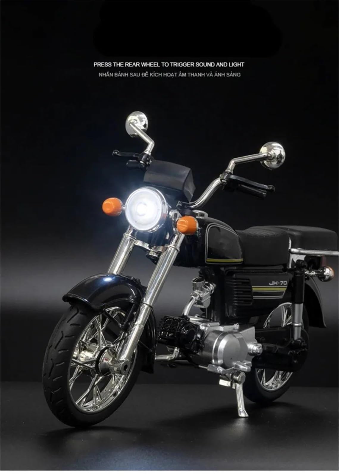 Modelo de Motocicleta Modelo De Motocicleta A Escala 1:10, Portátil, Carreras, Dedo, Simulación, Juguetes Colección para Honda JiaLing JH-70(Rosso)