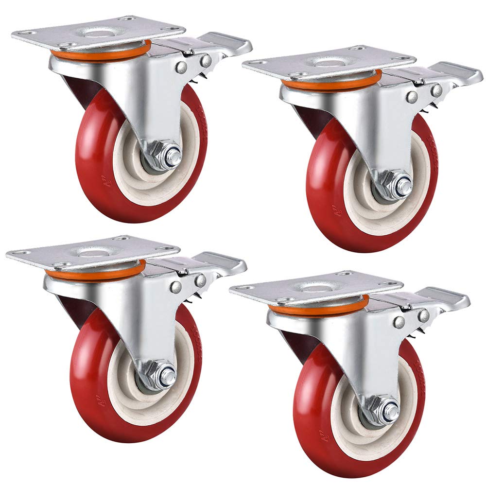 Buy ABCWY Universal Casters, Brake Caster ing Plates, Trolley Wheels