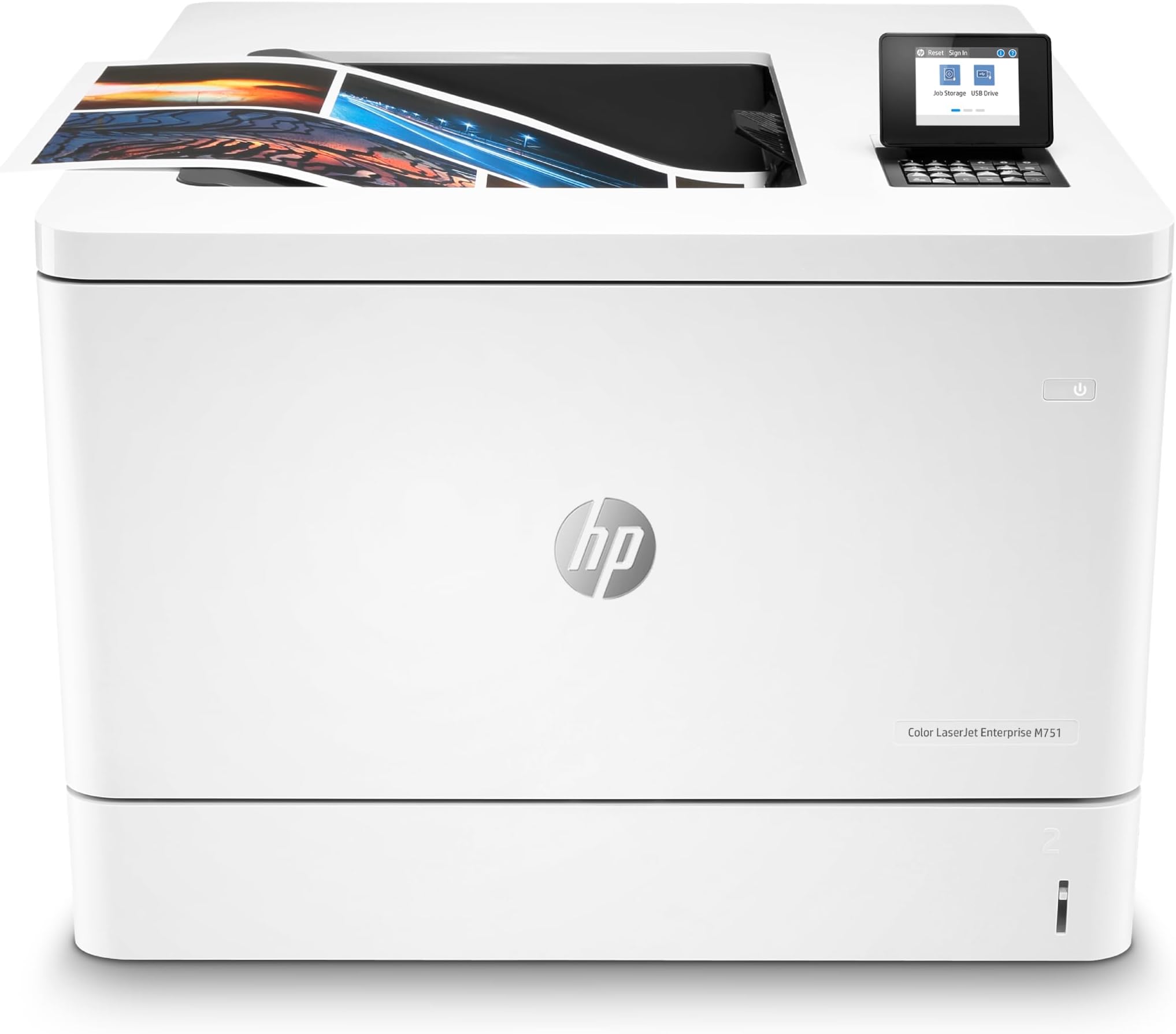 Color LaserJet Enterprise M751dn Printer with One-Year, Next-Business Day, Onsite Warranty (T3U44A), White