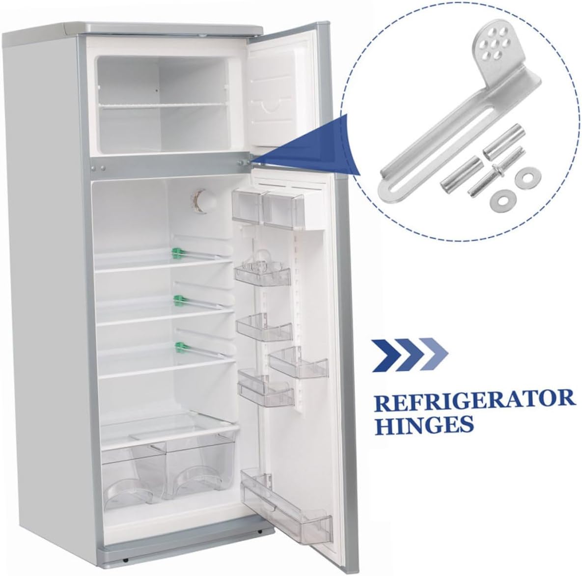 2sets Refrigerator Door Hinges Kit Easy to Install Appliance Replacement for Various Models for Securing Fridge Doors