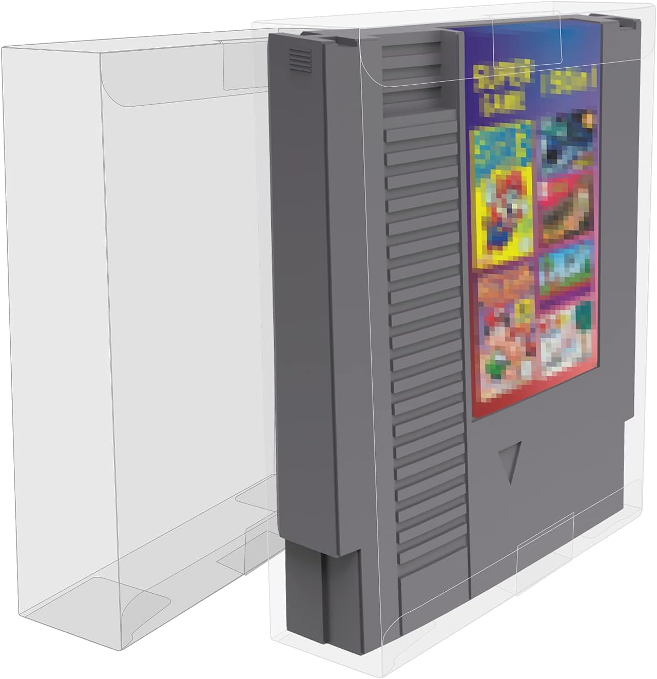 10 Pack Clear Plastic Sleeve Protectors for Compatible with Nintendo NES Game Cartridges – Extra-Sturdy Display Covers, Anti-Scratch, Anti-Dust