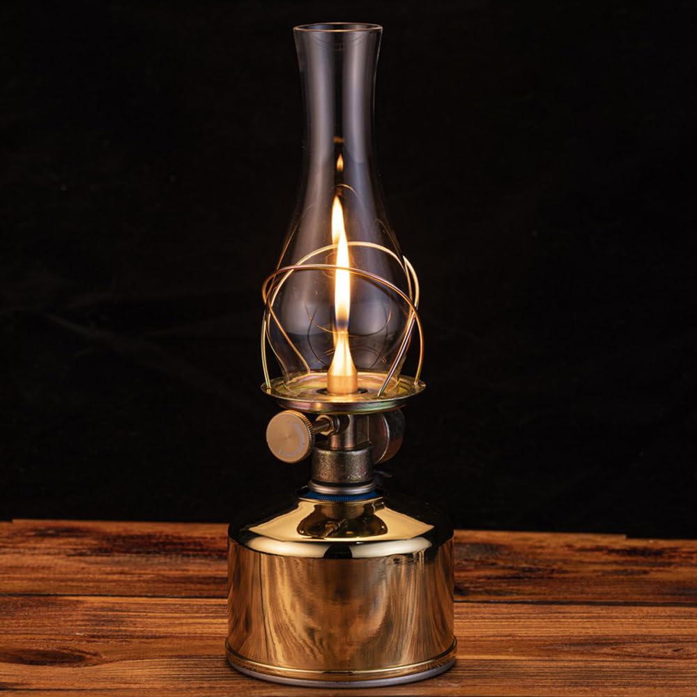Lampada da Campeggio Esterna a Gas Stile retrò Lampada da Atmosfera Lanterna da Campeggio a Gas Portatile