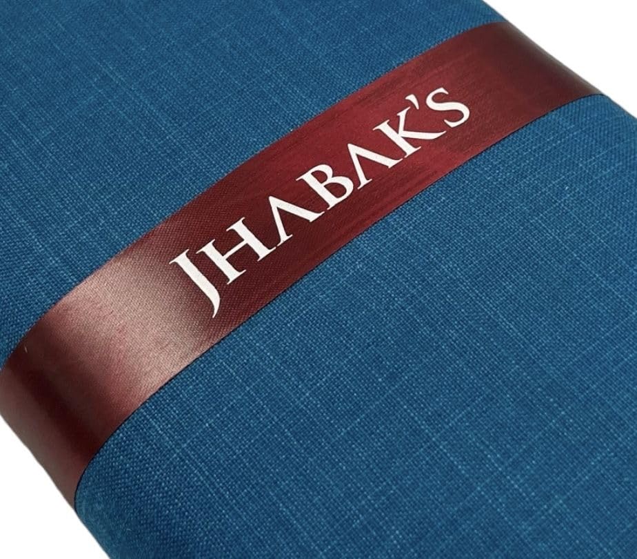 Image of JHABAK'S Unstitched Cotton Blend Solid Shirt & Trouser Fabric - 2.25 m Shirt Cloth - 1.20 m Pant Piece