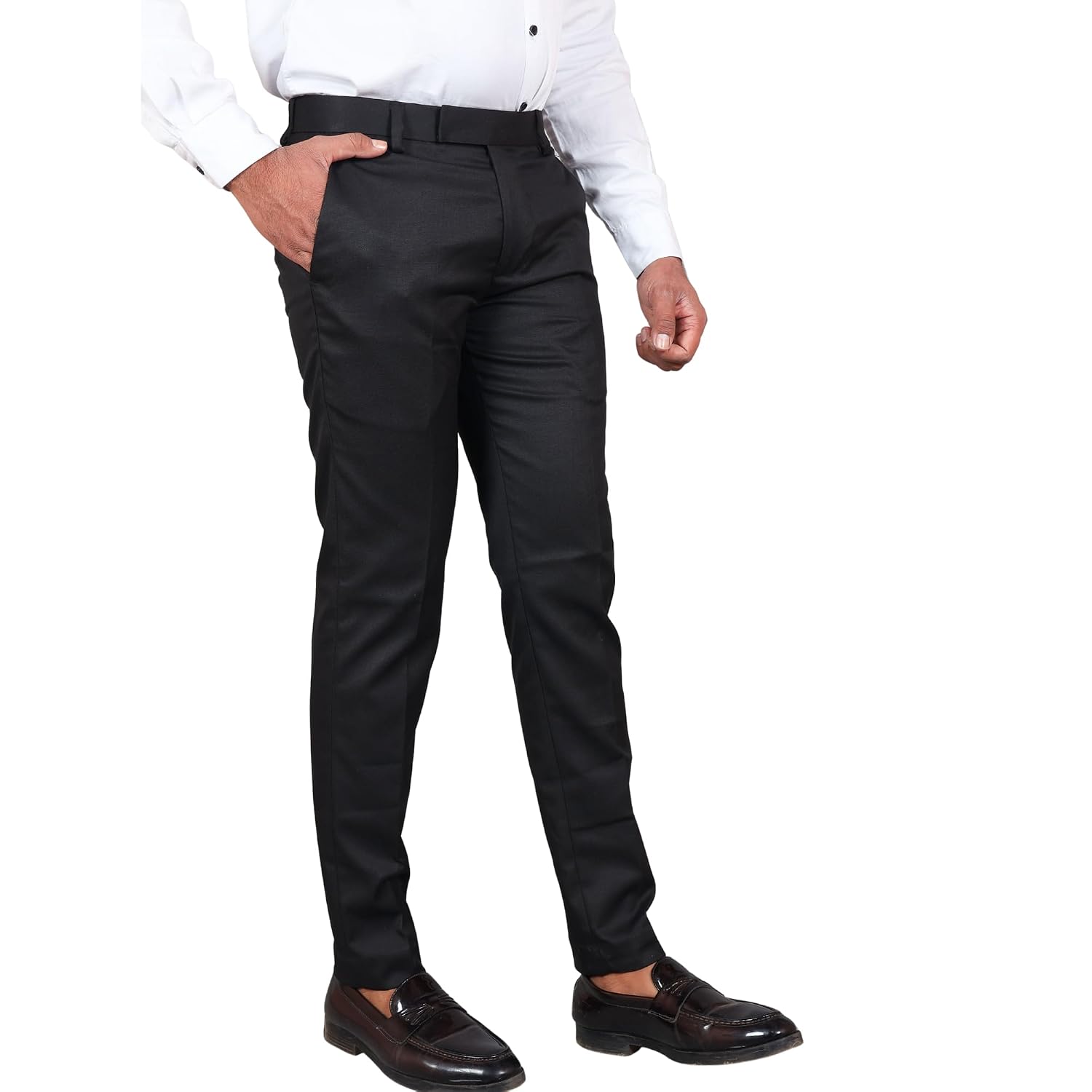 NB FASHION Men Slim Fit Formal Trousers | Poly Cotton Solid Office Wear Pants with Belt Loops & Zipper Closure - Review, Price and Buying Guide