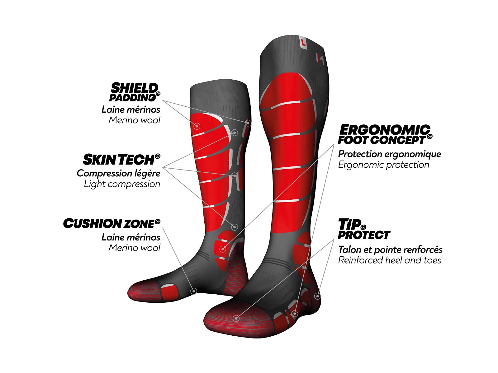 MONNET Unisex Ski Light Socken