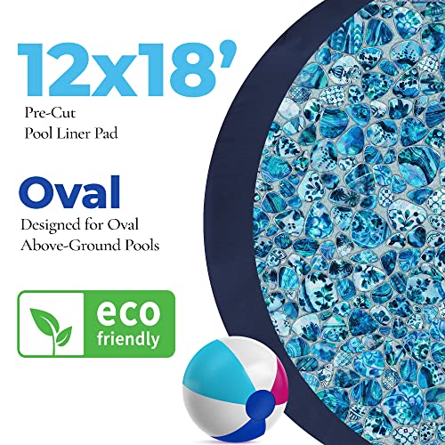 Shop Square 12-Foot-By-18-Foot Oval Pool Liner Pad For Above Ground Swimming Pools - Prevents Punctures, Easy To Install, Extends Liner Life, Above Ground Pool Mat - Durable Eco-Friendly Material #TOP2