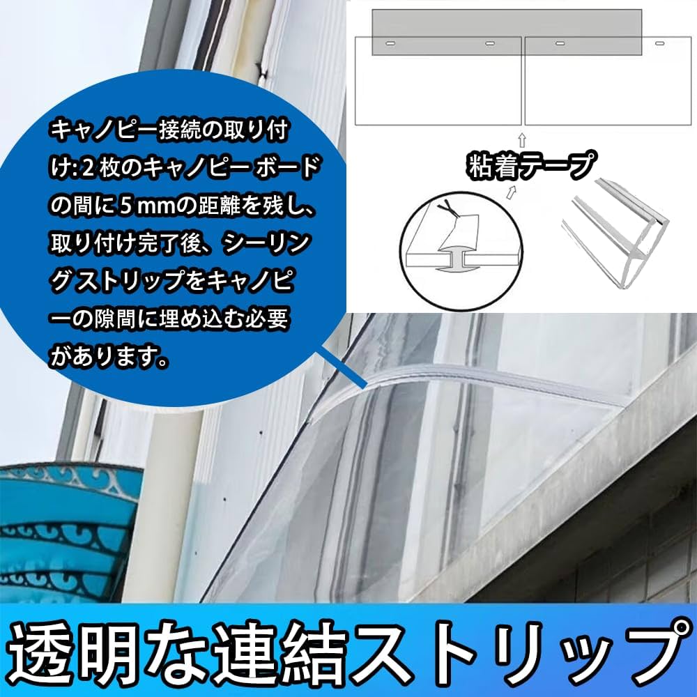 ユニエース玄関ひさし雨よけ、庇フラット型ひさし　　後付けカバー付取付ビス付 ユニエースひさし、雨よけフラット型後付けカバー付取付ビス付