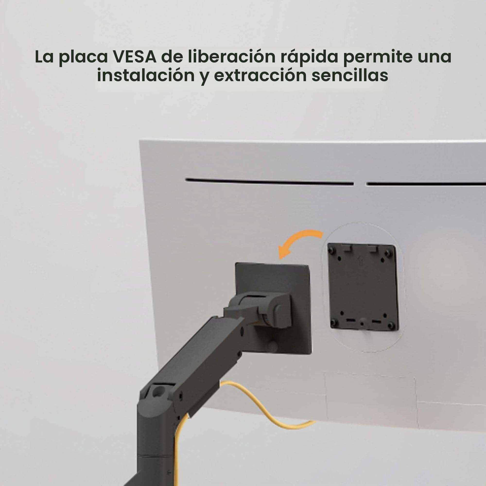 Wiltec Soporte para Monitor de 17" - 49" hasta 20 kg de Capacidad de Carga, Ajustable, Montaje de Pantalla Curva Brazo para Monitor con Placa VESA