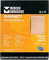 Vista 13 de Mercer Industries 205220A - Hojas de papel granate de 9 x 11, grano 220A (paquete de 100)