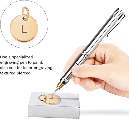 Miniatura 8 de SUPERFINDINGS Colgantes de etiqueta de palabra con mensaje de estampado en blanco 304 de acero inoxidable para pulseras de bricolaje, collares,