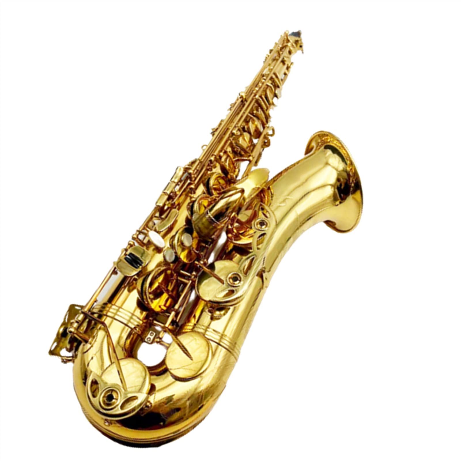 HCZKIUJY Saxophones Professional Tenor Saxophone Bb Sax Tenor Instrument Hand Carved Patterns