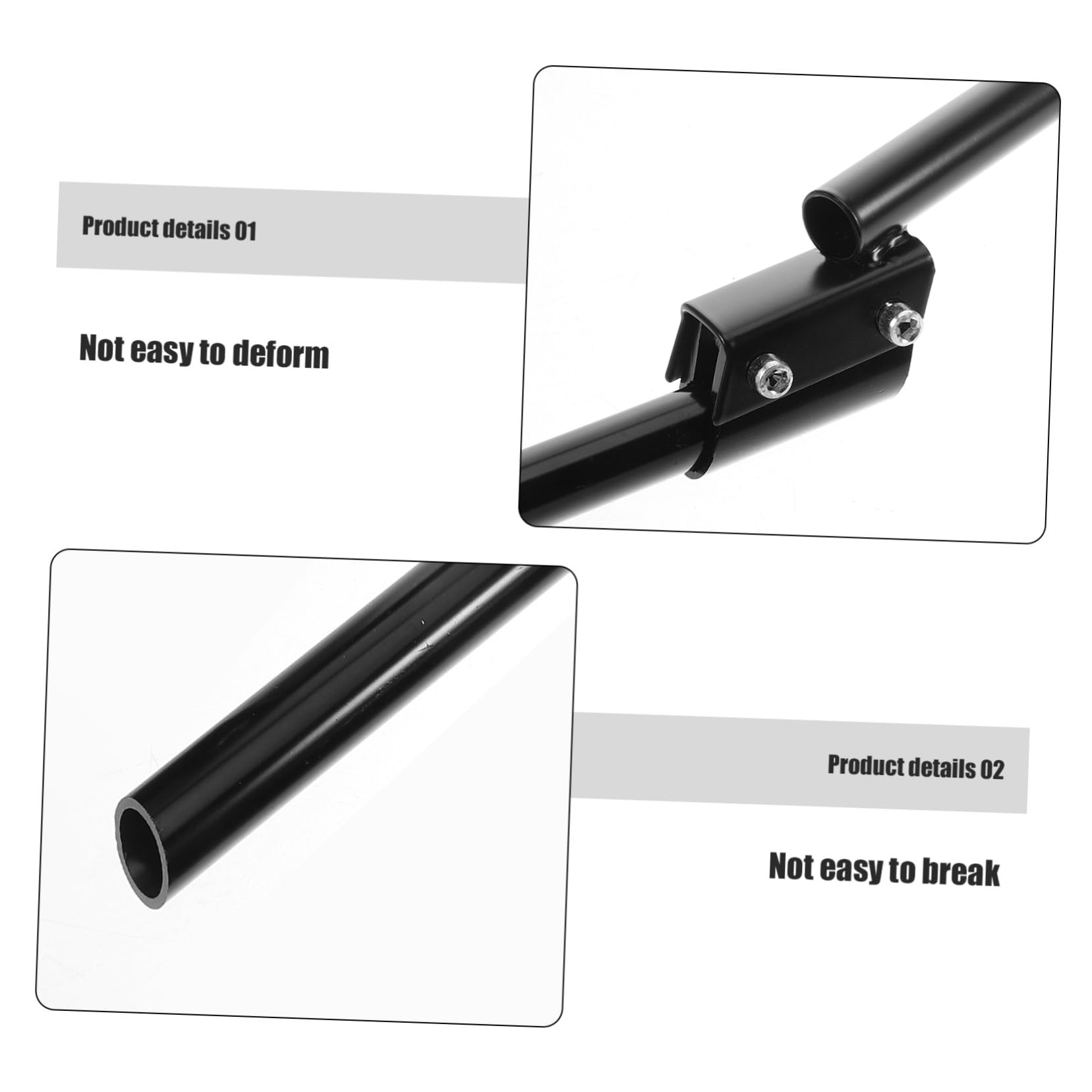Guidon de Moto Barre d'Équilibre Indépendante Guidon Traversant Noir pour Motos Polyvalentes