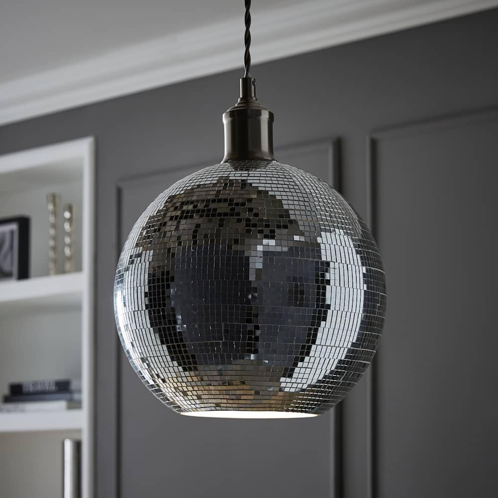 ValueLights | Dolly Disco Mirror Ball Ceiling Pendant Lamp Shade and Bulb | Ceiling Lights, Home Décor & Improvement Essential