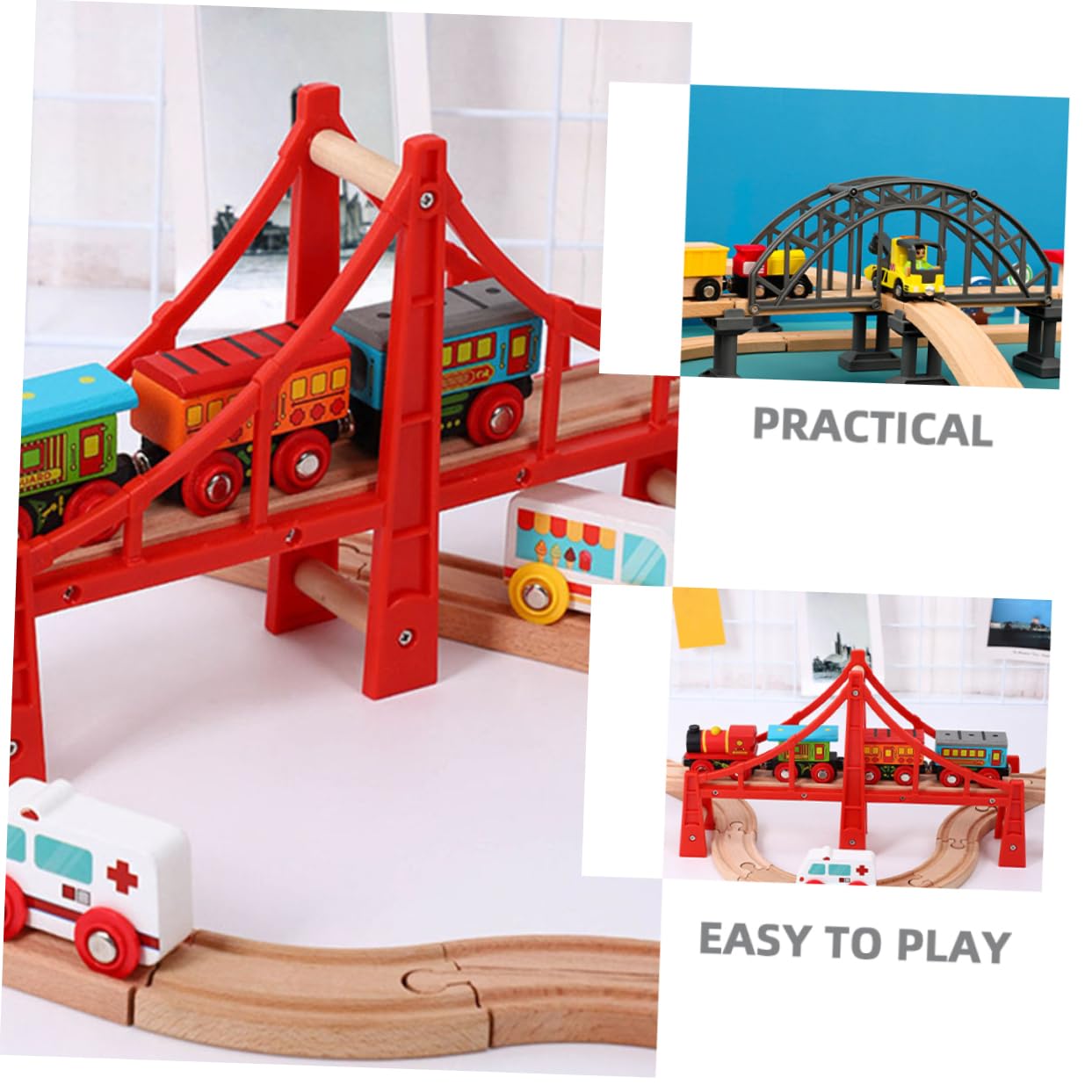 VOSAREA DIY Train Accessory The Train Toys Bridges Toy Bridge Replacement Railway