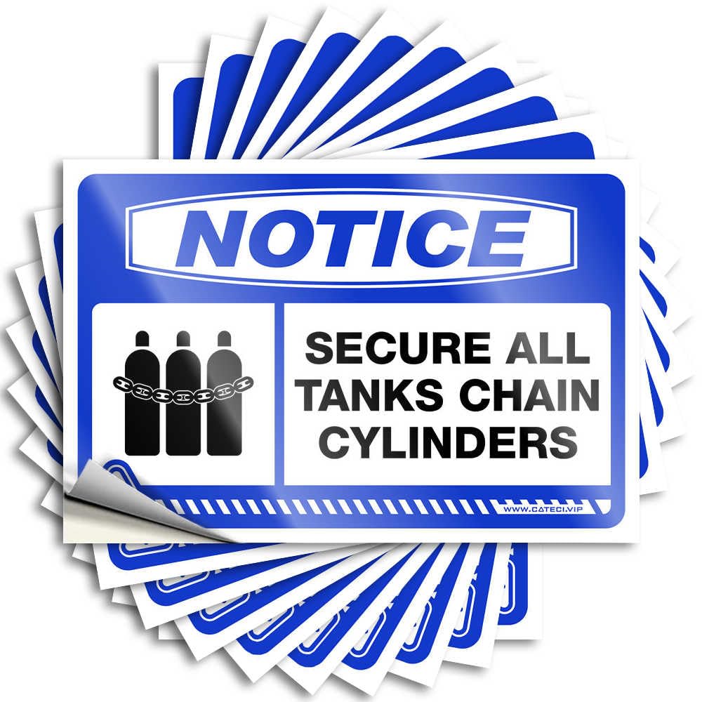 Tiki Bar Decor Lettering Sticker Door | Notice Secure All Tanks Chain Cylinders Affirmation Boss Sticker Pack(6X9CM)