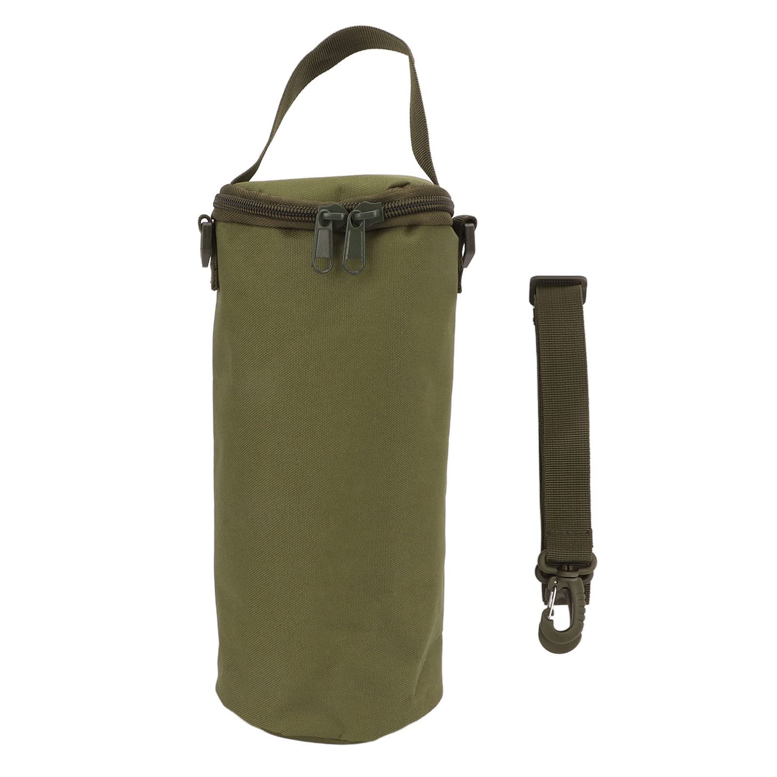 MAPHRWZ Camping Storage Bag Double Zipper Handle Design Storage Bag with Shoulder Strap for Gas Tanks Camping Lights (Green)