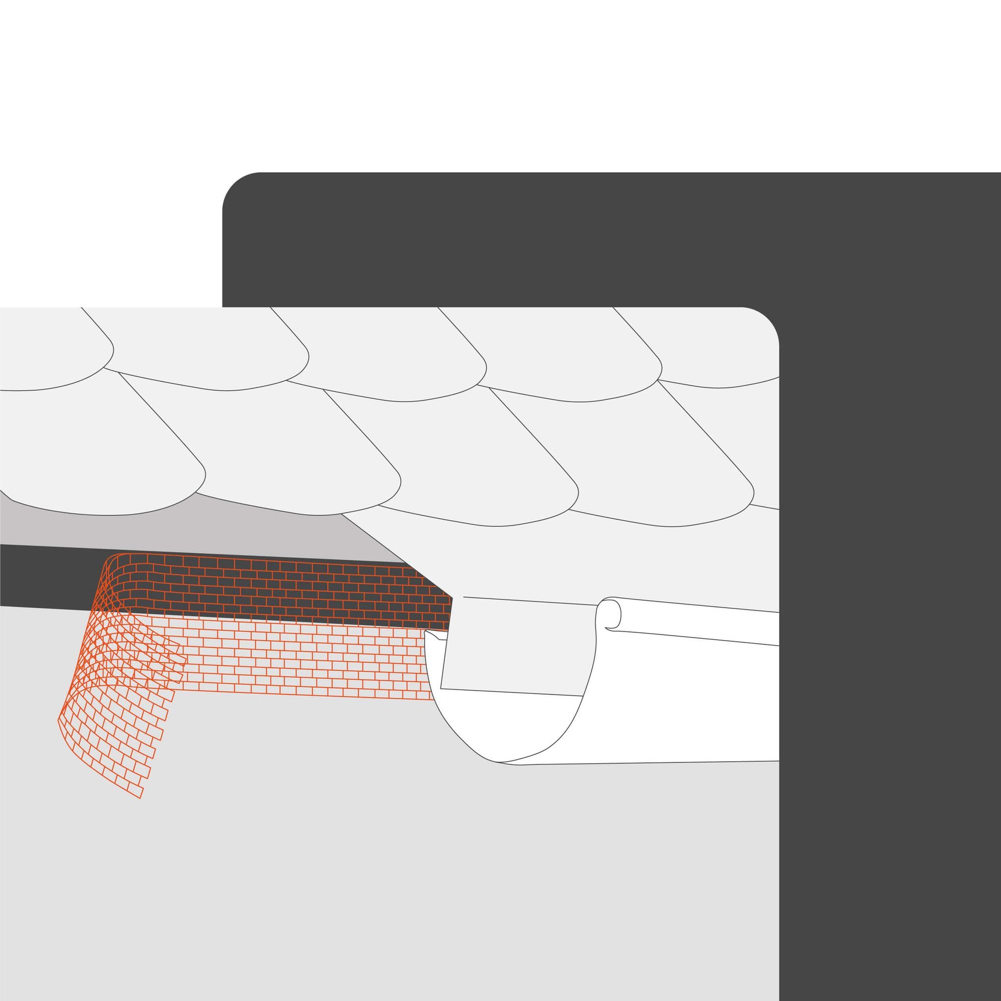 Fassadenprofile Rejilla de alero de aluminio 60 m x 80 mm blanco marrón – banda de ventilación perforada como protección anti aves para tejado y fachada