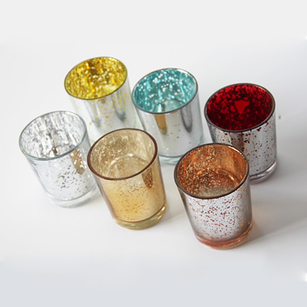 SOLUSTRE 12 Stück Gelbe Glas Teelichthalter mit Verdicktem Becherkörper Sicherer Selbstgemacht Kerzenhalter für Hochzeitsfeiern und Romantische Partys