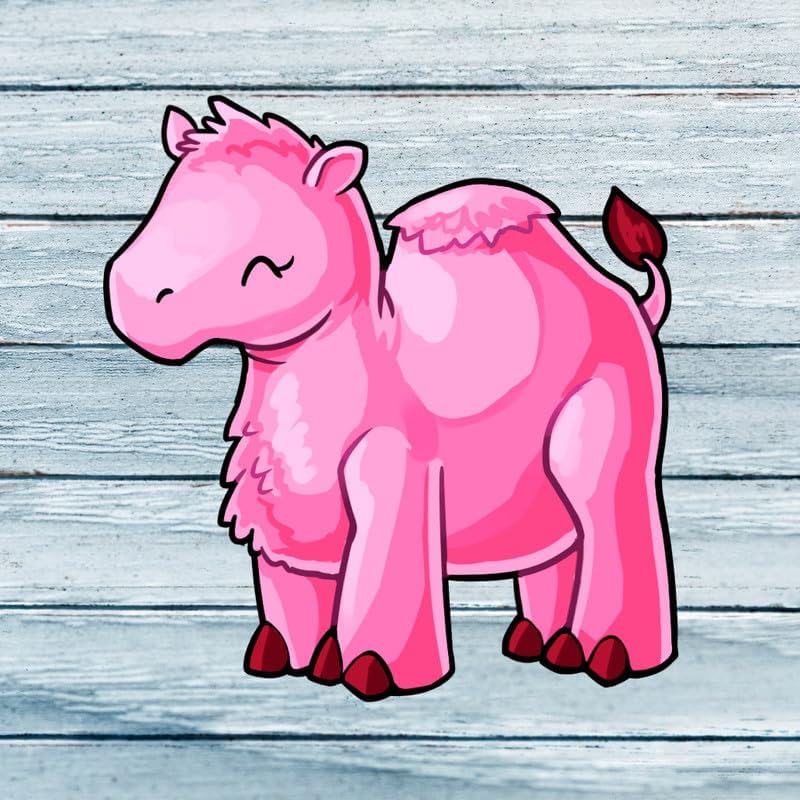 Camel Wall Vinyl Decals Stickers Peel and Stick - Kawaii Funny Cartoon Desert Silhouette Watercolor Colorful - Car Window Truck Laptop Tumbler -