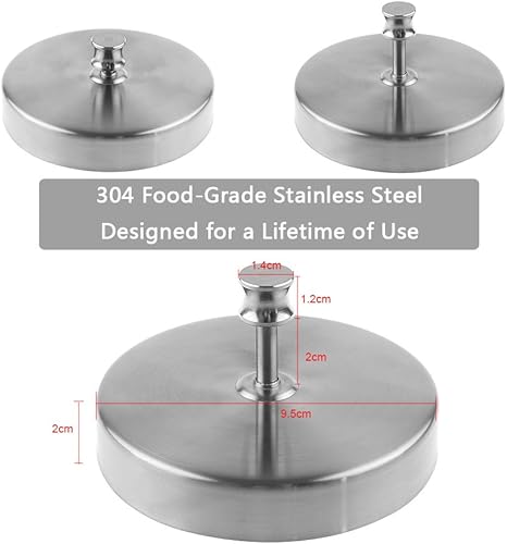 Miniatura 3 de Molde de hamburguesa antiadherente de acero inoxidable ideal para barbacoa y hamburguesas perfectas. Fácil de operar y limpiar, sin preocupaciones