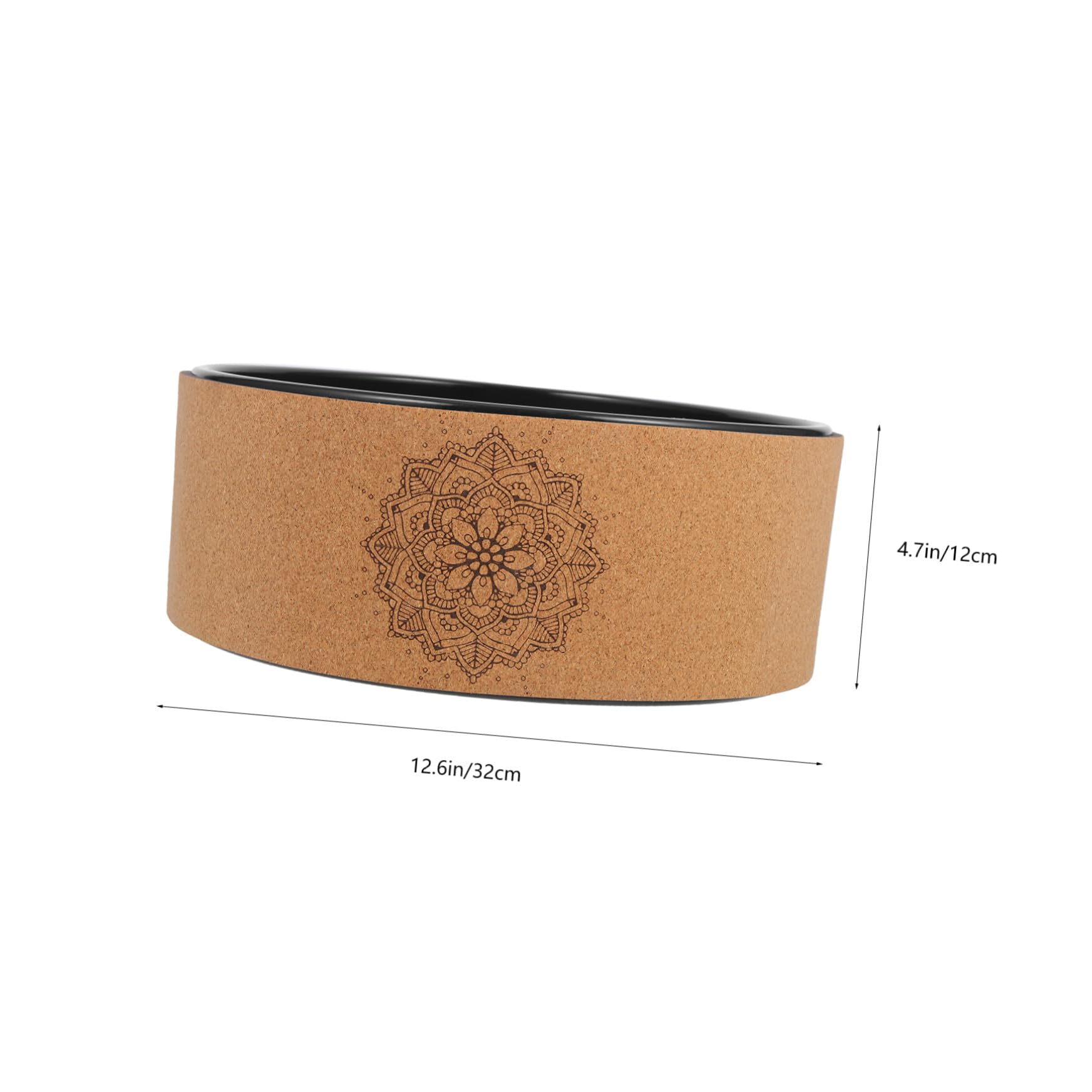 Veemoon Rueda de Yoga de Corcho Natural Antideslizante, 1 Pieza, Accesorio para Entrenamiento y Masaje de Espalda, Herramienta para Estiramientos, Pilates y Mejora Flexibilidad