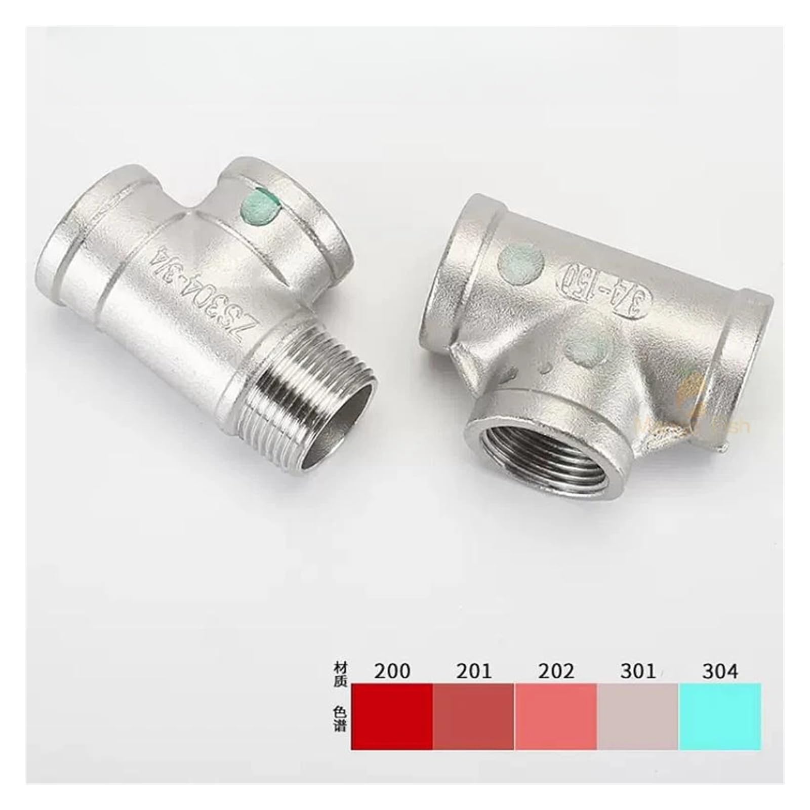 Conector de tubería en T de 3 vías con rosca macho, hembra y macho, 1/4 ", 3/8", 1/2 ", 3/4", 1 ", 1-1/2, rosca multifunción de acero inoxidable SS304(Male-Male-Male,G2.5 BSP DN65 G2-1l2)