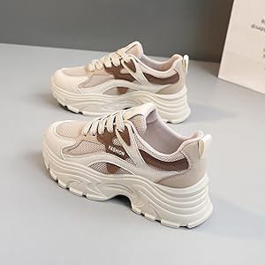 Amazon.com | Picusiqa Women's Fashion Platform Sneakers Lace