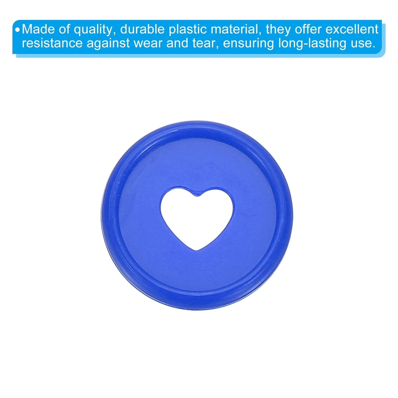 PATIKIL 24mm Plastik Buchbindescheiben 22er Pack Discbound Erweiterungsscheiben Herz Binderringe Für DIY Notizbuch Planer Dunkelblau