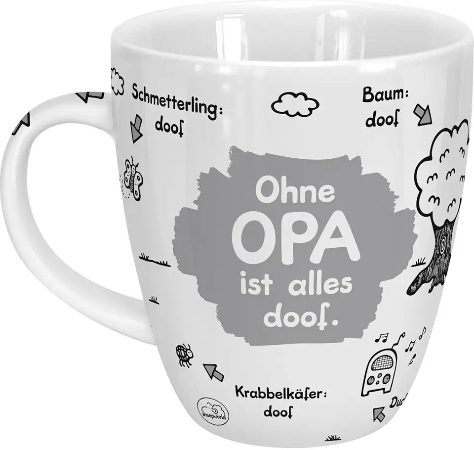Sheepworld kopp med ordspråk för kaffe och te