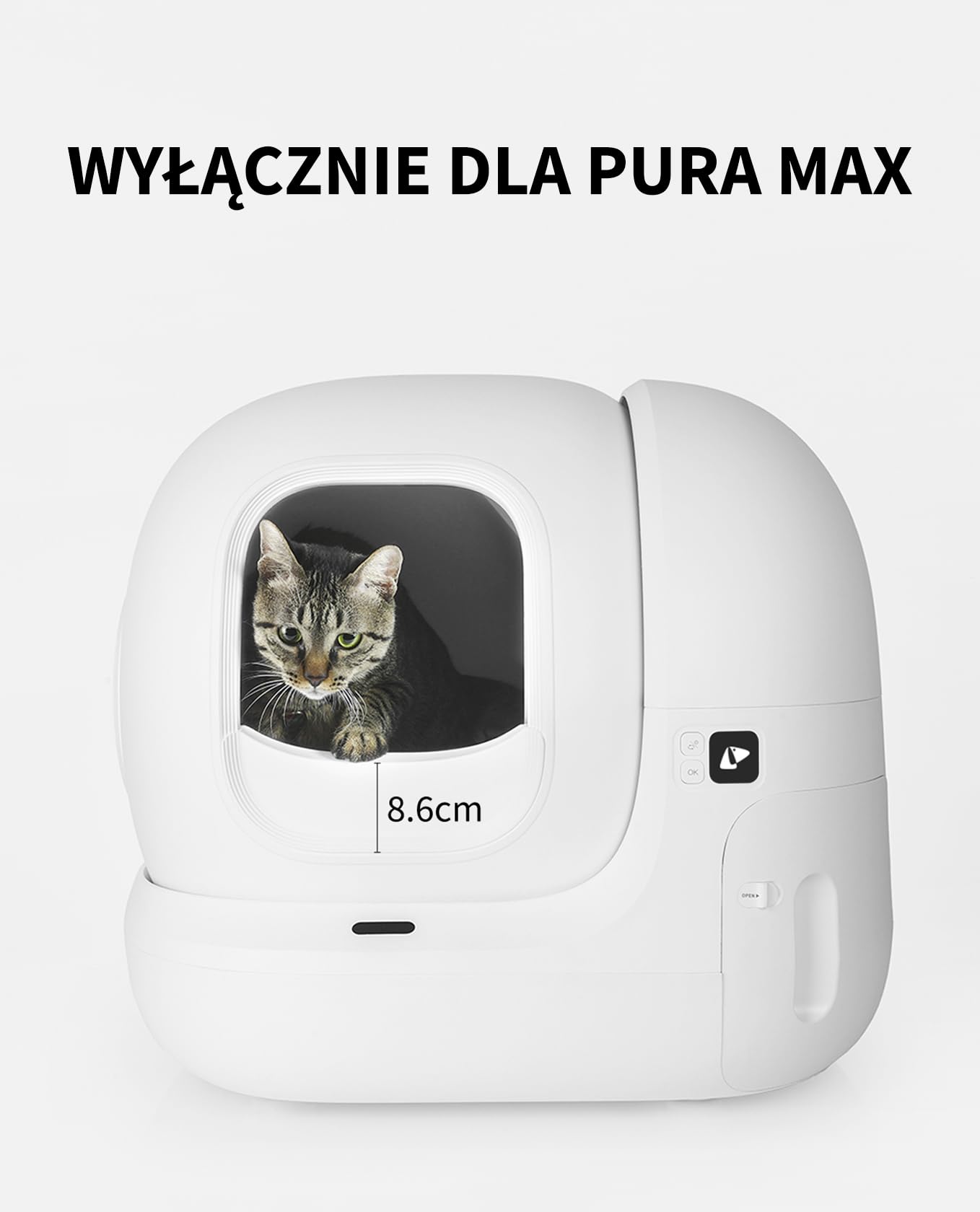 PETKIT Podwyższone Ogrodzenie Wejściowe do PETKIT Pura Max 2 Automatyczna Kuweta dla Kota, Ogranicza Wycieki Żwirku i Moczu, Podwyższone Wejście, Trwałe, Łatwe do Czyszczenia, Nie dla PUROBOT MAX PRO2