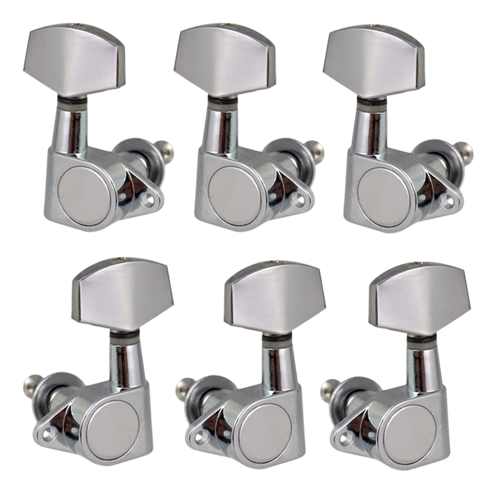 Cheville d'accord corde guitare Alliage De Zinc Joint Square Bouton String Tuning Tuner Pour Guitare Électrique 3R3L