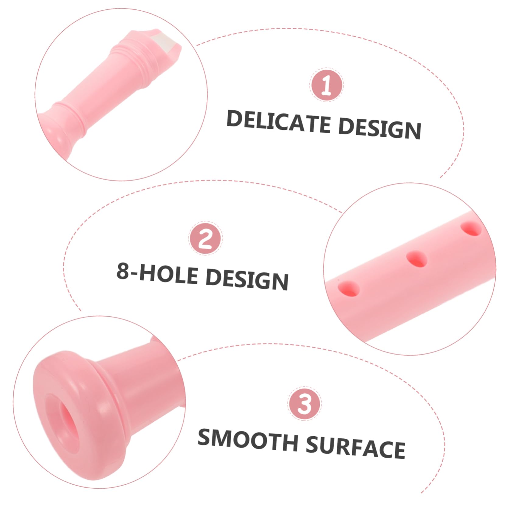 JOINPAYA 8-hole Soprano Recorder Musical Instrument for Boys and Girls Teens Beginners Practice Soprano Recorder Flute