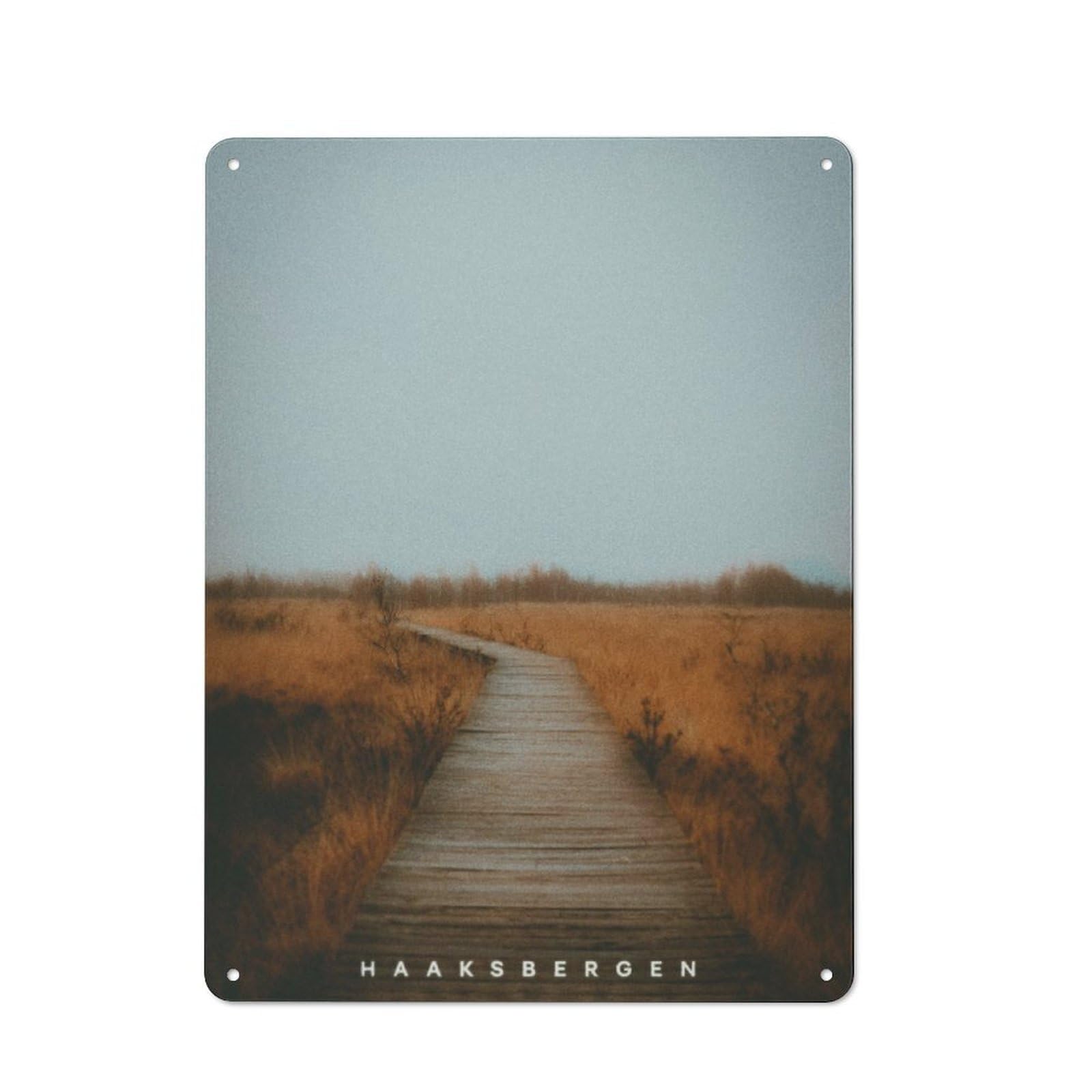 Junmoney Haaksbergen Industrial-Style Metal Plaque 40X30cm For Hallway Wall, A Winter Wall Decor Update For Hallway Decor Lovers