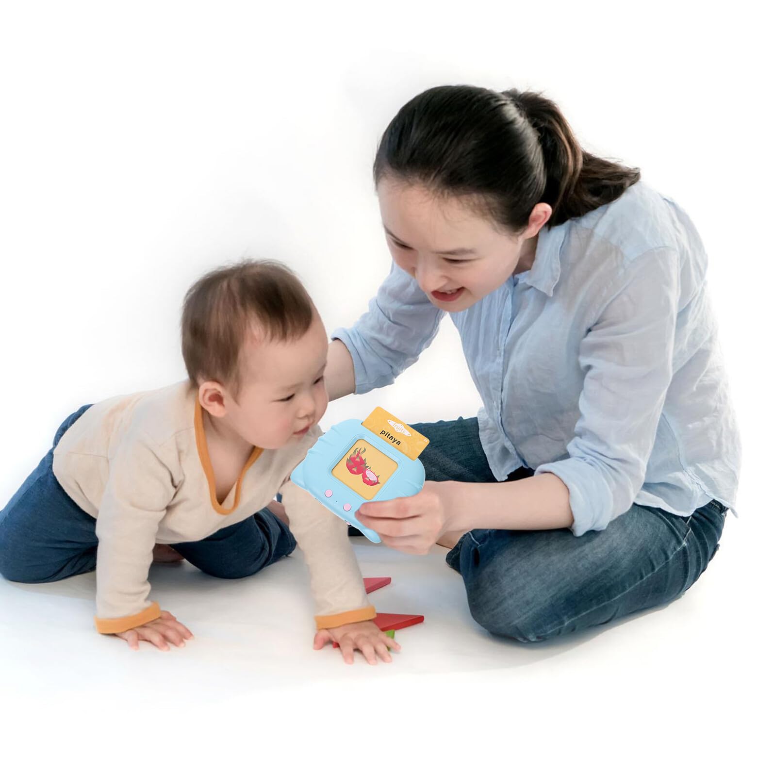 SUPVOX Giocattolo Educativo per Bambini 2 Anni Set Schede Parlanti Macchina Apprendimento Flashcard Parlanti Supporta Istruzione Interattiva Sviluppo Capacità Cognitive