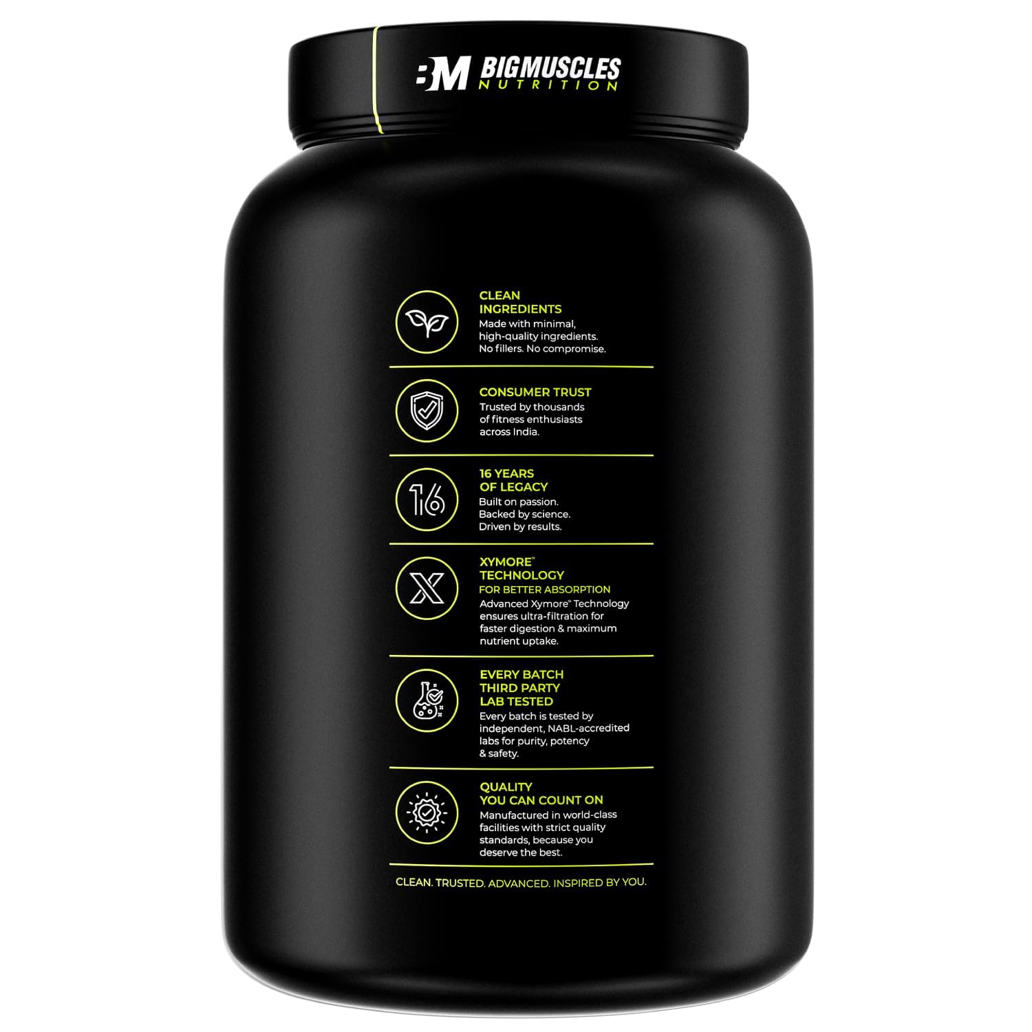 Bigmuscles Nutrition Whey Protein with Fibre [Rich Chocolate, 1kg] | 24g Protein & 10g EAA | Protein Powder Powered By Xymore Tech. | No Added Artificial Sweeteners, Flavours — Amazon image 9