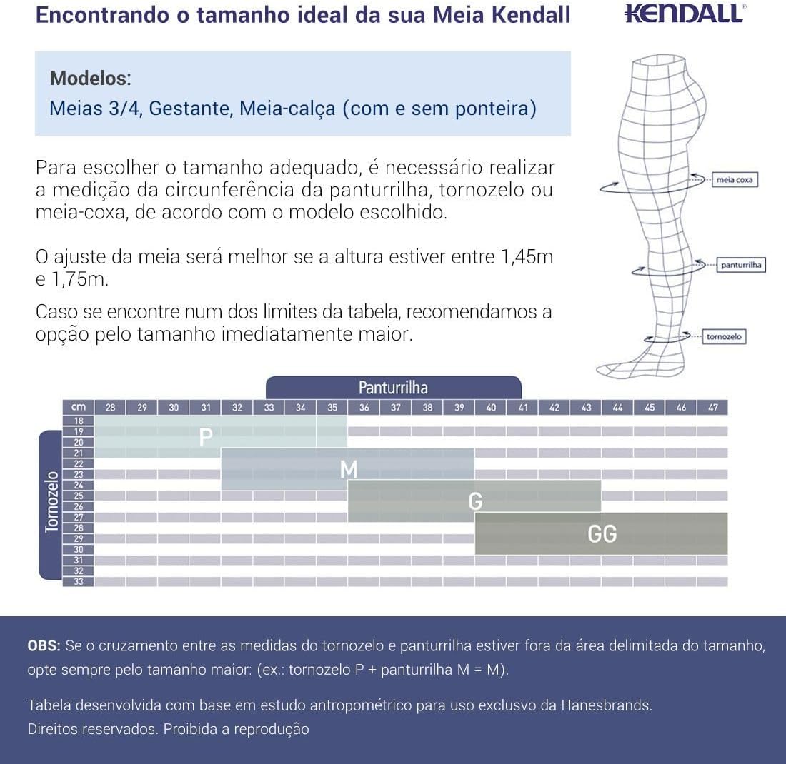 Meia Kendall 3/4